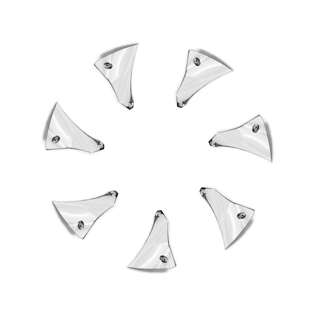 Grid Wheels Fits GD01 Series 22 x 12 Size Rims Chrome Plated Plastic Set Of 7 Equips One Wheel With Screws 1221CHINL